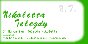 nikoletta telegdy business card